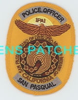 CALIFORNIA,SAN PASQUAL TRIBAL PUBLIC SAFETY BADGE PATCH 1